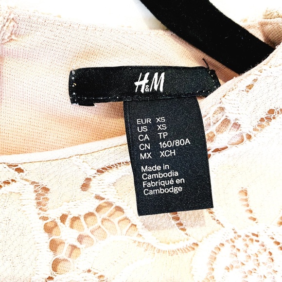 Blush pink floral lace H&M dress - Picture 7 of 7